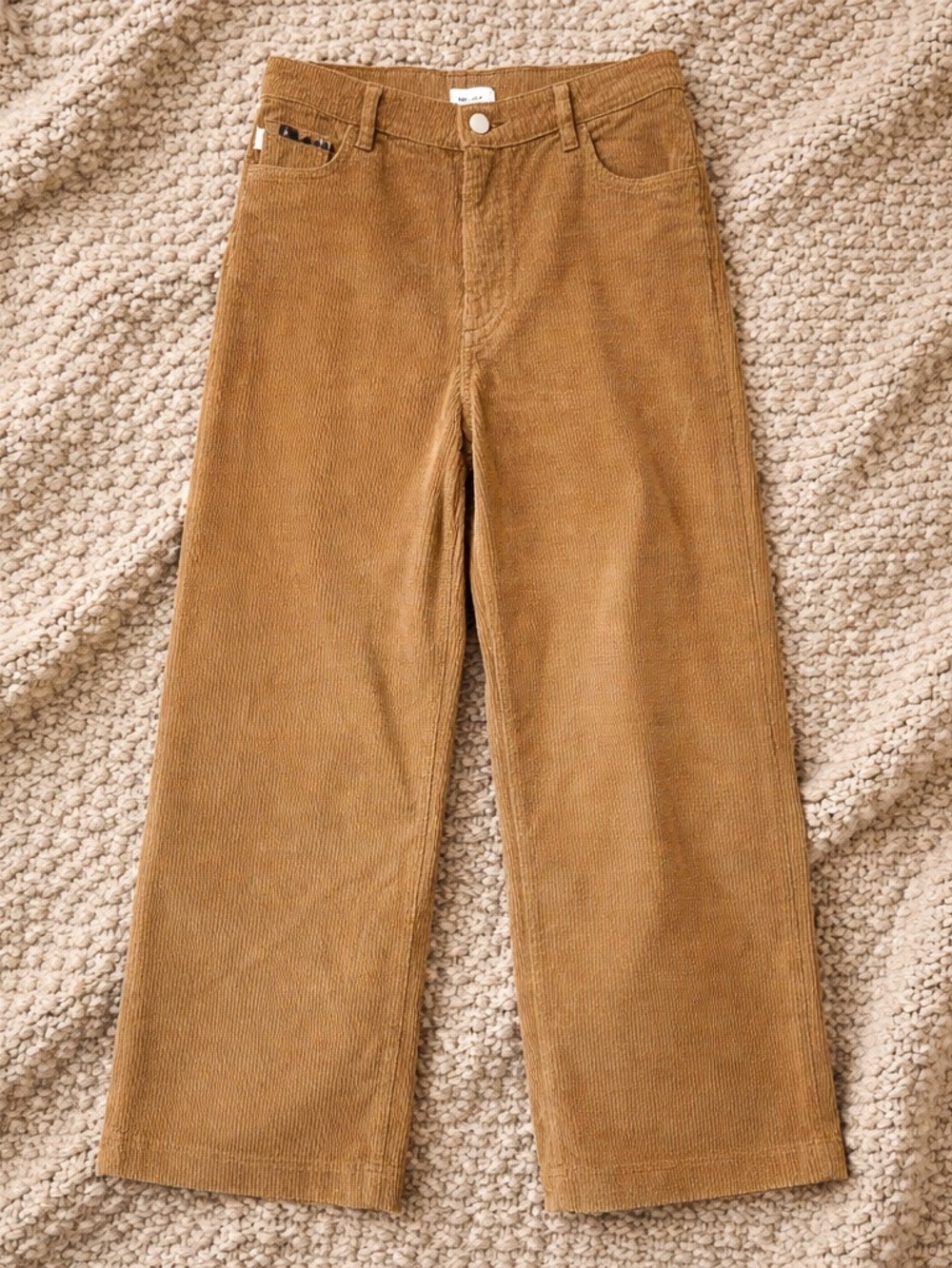 DL1961 Wide Leg Corduroy Pants in Camel Brown